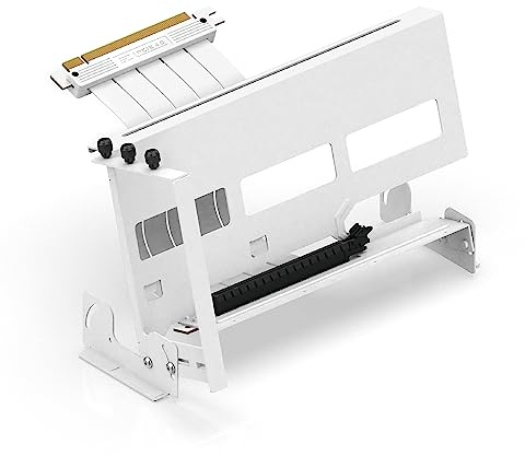 EZDIY-FAB PCIe 4.0 GPU Halterung,Multi-Winkel-Einstellung mit Weißem Riser Kabel,Kompatibel zu RTX4090,4080,4070ti -Weiß