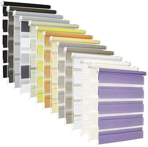 ROLLMAXXX Doppelrollo Klemmfix ohne Bohren 100x220 cm Grau