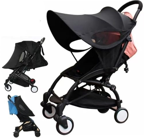 Universal Large Sun Shade Cover for Strollers/Car Seats/Pushchair UV Protect Waterproof Cloth Rain Shade Baby Stroller Windshield Cover Adjust Angle