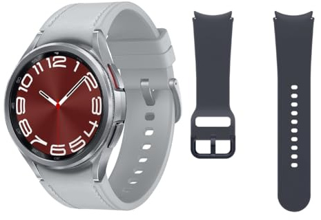 Samsung Galaxy Watch6 Classic 4G LTE, 43 mm + Correa de recambio - Smartwatch, Control de Salud, Seguimiento Deportivo, Batería de Carga Rápida, Plateado (Versión Española)