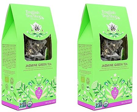 English Tea Shop Organic Jasmine Green Tea Loose Leaf, 56 g (Pack of 2)