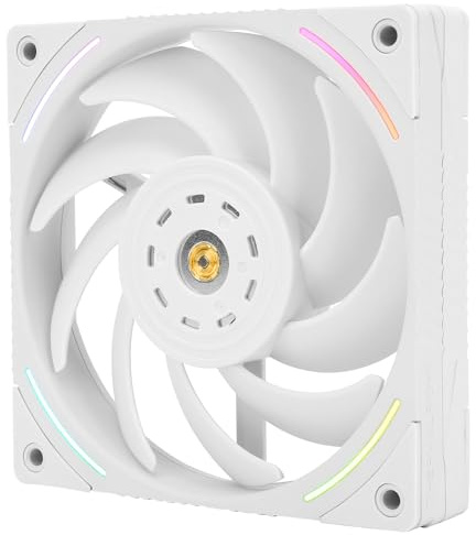 Thermalright TL-K12W 120mm CPU Cooler Fan, Computer Case Cooling, 4PIN PWM Control, 2150RPM Speed, PC Performance Fan for S-FDB Bearing,Wind Pressure Cooler(Please do not Remove The Adhesive Red Mud)