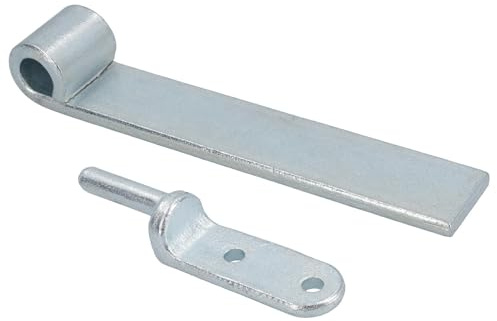 AB Tools HD Strap Heckklappenscharnier gerade 160 mm lang + 12,5 mm Bolzen auf Kolbenbolzen Anhänger