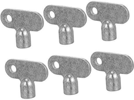 Homoyoyo 6pcs Radiator Bleed Key Set Plumbing Wrench Vent Valve Air Faucet Valve Keys for Heating Pipe Maintenance UK