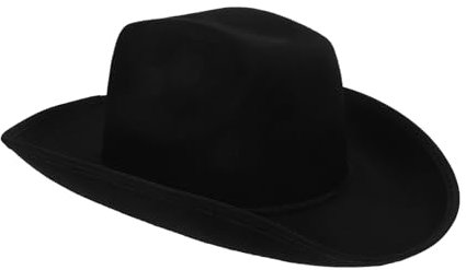 SKISUNO Cowboyhut aus Filz Schwarz, Westernhut für Damen und Herren