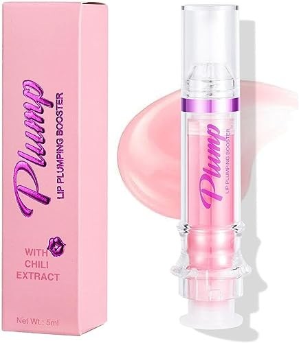 Lip Plumper Booster Gloss,Plump And Pout Lip Plumping Booster,Lip Plumping Booster Gloss,Lip Plumping Gloss,Moisturizing,Plumping for Women (1#)