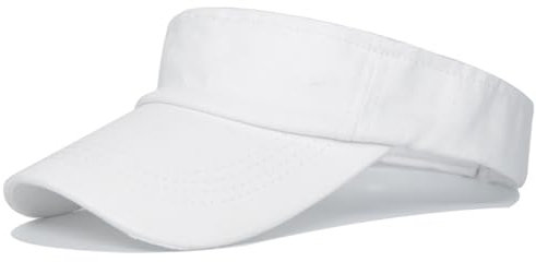 ZSRVAJ Golf Visor, White Golf Hat, Running Visor, Long Peak Thicker Sweatband Adjustable Visor Hat, Golf Visors for Women Men Golf Fishing Tennis Running Cycling Outdoor Sports