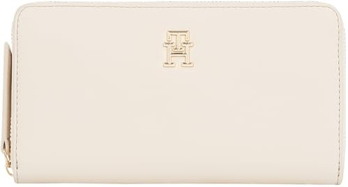 Tommy Hilfiger Damen Geldbörse Logotape mit Reißverschluss, Beige (Sugarcane), Einheitsgröße