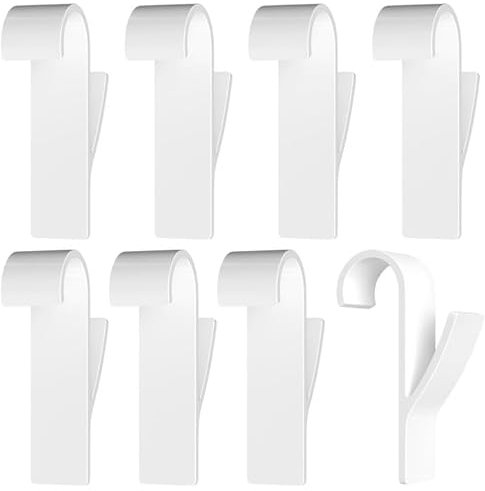 Rseuphiee 8 Pezzi Ganci Termoarredo Bagno, Porta Asciugamani Bagno in Plastica, Appendi Asciugamani per Termosifoni, Gancio per Radiatore, Ganci Bagno per Tutti I Radiatori Standard, Bianco
