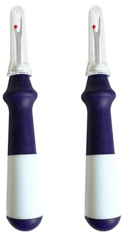 SagaSave Sömrippers för sömnad, 2 stycken Unpicker sömverktyg, ergonomiskt sömlösare, snabbtrådborttagning, hantverk och sytillbehör (mörkblå)