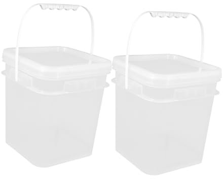 Alipis 2pcs Paint Bucket Hand-held Mixing Bucket Lid Practical Paint Storage Container for Outdoor Use Reusable for Roller and Pigment