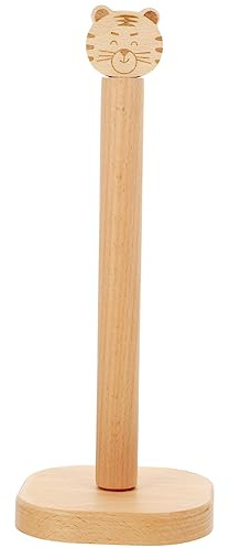OKUMEYR Portarotolo Da Cucina in Legno Massello Forma Di Animale Supporto Da Banco Salvaspazio Per Carta Rotolo Dispenser Robusto e Leggero Per Asciugamani Per Cucina e Bagno