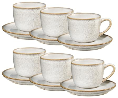 ASA Selection SAISONS Cappuccinotasse mit Untertasse Sand Set6