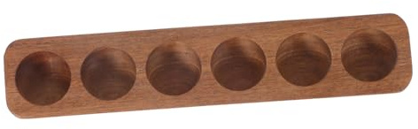 PRETYZOOM plateau d'oeufs Porte-œuf pour réfrigérateur plateau à œufs pour le réfrigérateur porte-oeufs en bois coquetier pour comptoir présentoir à œufs Acacia Light Brown