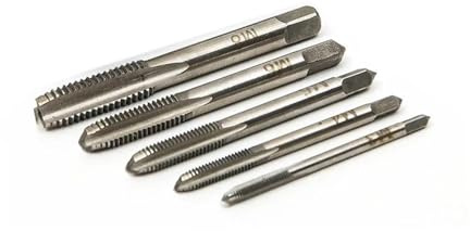 Aqxyxsw GUYTRM Clé à cliquet réglable en T argentée avec 5 tarauds en T, Filetage Machine M3-M8 (3-8 mm), Filetage métrique lingli(5Pcs-M3-M8)