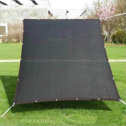 KSQP Telo Ombreggiante 3x3 Quadrato Tenda Ombreggiante Esterno 90% Rete Telo Ombra Tessuto Ombreggiante Traforato Tenda A Vela Protezione UV 95% Giardino, Patio, Pergola, Cortile-Sabbia,black-4x8m