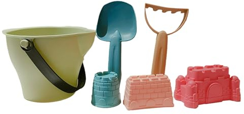 Strandspielzeug-Set, 6 Stück Strandspielzeug für die Kleinen - Sandkastenspielzeug für Kinder, Sandkastenspielzeug mit Eimer, Rechen und Schaufel