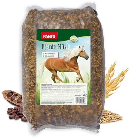 PANTO Pferdemüsli mit Wisan-Lein 15 kg – haferfrei, mit Omega-3 & Omega-6 | Verdauungsförderndes, haferfreies Pferdemüsli mit wertvollen Omega-3- & Omega-6-Fettsäuren – gut verträglich
