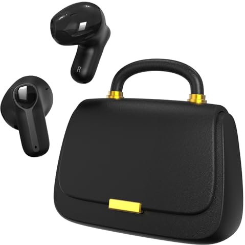 ANCwear Auriculares inalámbricos Bluetooth 5.3, auriculares intrauditivos con controladores de 13 mm, 22H de reproducción, auriculares TWS con elegante funda de carga compacta, sonido Hi-Fi, para