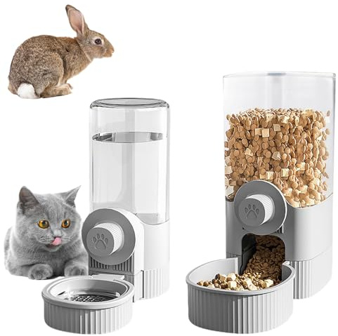 Distributore di cibo per conigli, 520 ml, automatico per conigli, 1200 ml, distributore automatico da appendere, per animali domestici, per gatti, conigli, porcellini d'India