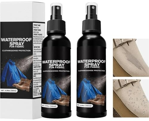 waterproofing Spray for Fabric Outdoor, Waterproof Spray For Jackets, Waterproof Sprays Portable, for Clothing Furniture Upholstery Shoe Windbreaker Tent Carpet Travelers Hiking (2PC)