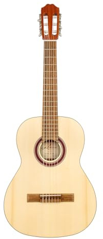 Kremona Lilia 3/4 Klassische Gitarre – Handgefertigt in Europa – Massive Fichtendecke mit Open-Pore-Finish – Bequeme Nylonsaiten-Gitarre für Schüler und junge Anfänger