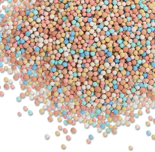 XIMEY Granulat Zimmerpflanzen, Tongranulat für Pflanzen Draußen, Blähton für Drainage, Pflanzgranulat für Zimmerpflanzen, 900 g, Tongranulat, für Kleines Aquarium, Blumentöpfe, Gärten (3-4 mm)