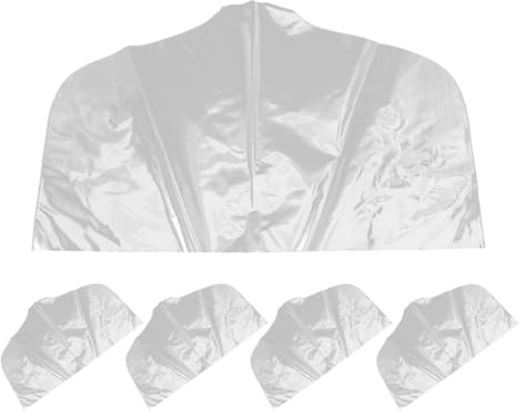 ibasenice 5pcs Garment Covers for Clothes Hanging, Dustproof Half-length Suit and Jacket Protectors, 55x36cm Thick 18-micron Plastic Storage Bags for Men and Women Travel and Closet
