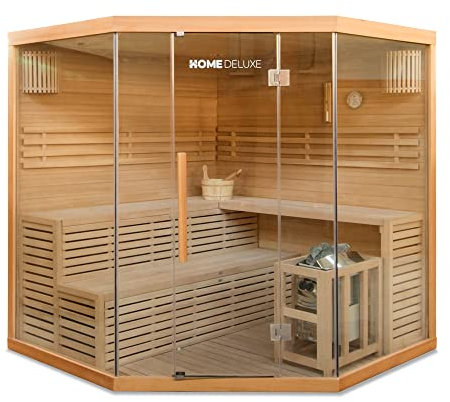 Home Deluxe Sauna da casa 'SKYLINE BIG XL' Compresi gli accessori per forno a sauna e sauna, per 6 persone I Cabina sauna, Sauna tradizionale, Sauna tradizionale finlandese, Sauna per la casa