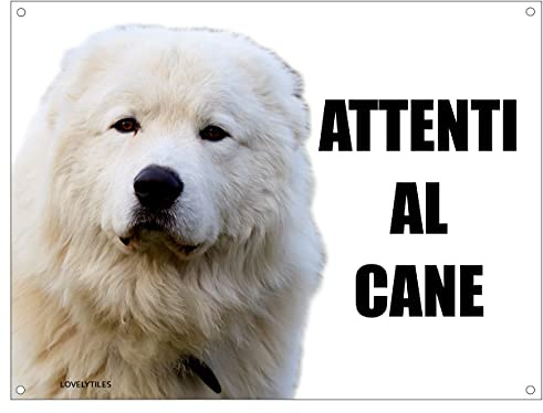 MAREMMANO attenti al cane mod 1 TARGA cartello IN METALLO (15X20)
