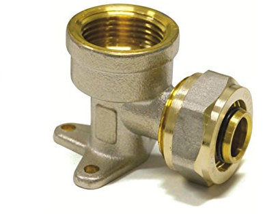 Gomito 16 mm - 1/2 - femmina placcati da parete Compression Fit