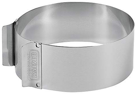 Unbekannt Kaiser Tortenring mit Griffen Edelstahl 7cm