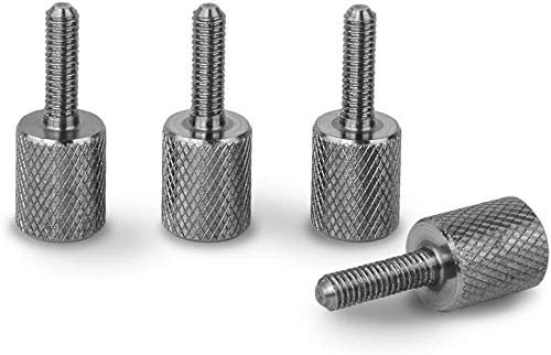 PrecisionGeek Stainless Steel M3.5 × 10 mm Knurled Thumb Screws (Set of 4) – 10 mm Head, 24 mm Overall Length with 3 mm Hex Socket – EU CNC Fasteners