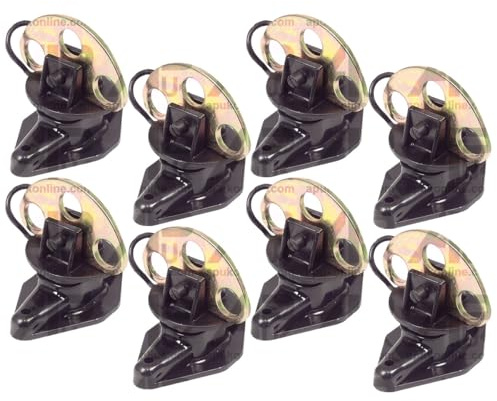 8x Three 3 way Electric Fence Gate Handle Plate & Pinlock Insulator Connector