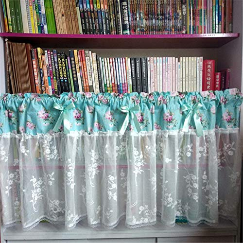 Dreamskull Scheibengardine Voile Bistrogardine Landhaus Küche Kurz Modern Kurzgardine Kurzstores Gardinen Küchengardine Stangendurchzug Transparent 150 cm Breit Blumen Stickerei Kleinfenster