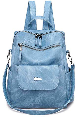 FANDARE Bolsos Mochila Mujer Bolsa de Hombro Impermeable Bolso Mochilas Tipo Casual Niña Bolsas Escolares Dama Casual Daypacks para Outdoor Viaje Partido Commuter Multifunción Bolso Azul