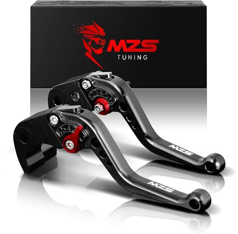 MZS Black Motorcycle Brake Clutch Levers Short Compatible with CB500F CB500X CBR500R 22-25 / CMX 300 500 Rebel 17-24 / Fury VT1300 Shadow 750 09-19 / VTX1300 03-08 / CBR 600 F2 F3 F4 F4i 91-06