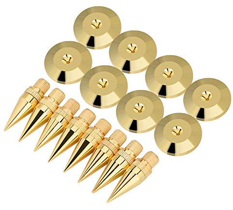 VBESTLIFE 8 Paar 6 x 36 MM Lautsprecher Spikes mit Absorber, Boxen Spikes für HiFi Geräte