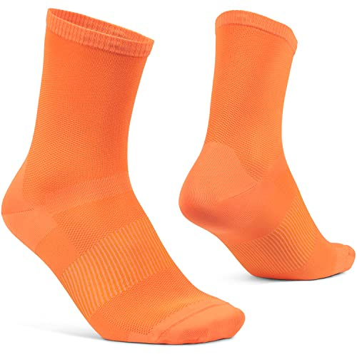 GripGrab Lightweight Airflow Sommer Radsocken - Atmungsaktiv, 10 Farben | CoolMax EcoMade Fasern, Open-Mesh Zonen, rutschfester Sitz - Kurz ca. 9 cm / Lang ca. 15 cm hoch, superleicht
