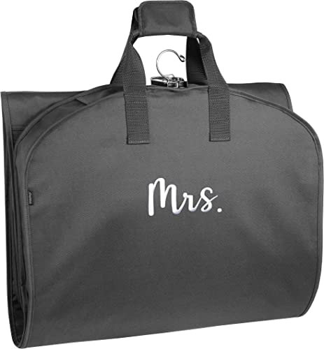 WallyBags® 152,4 cm Premium-Reise-Kleidersack mit Außentasche, Schwarz – M1, 60-Inch, 152,4 cm Premium dreifach gefalteter Reise-Kleidersack mit Außentasche