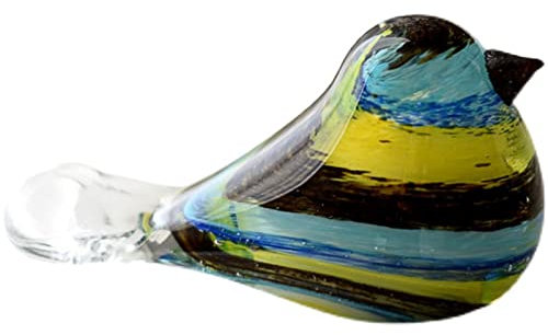 TURSGYZ Handgemachte Bunte Tauben-Schwalben-Vogel-Figur aus mundgeblasenem Glas farbige Glasur Briefbeschwerer Geburtstagsgeschenk Tischdekoration Heimdekoration