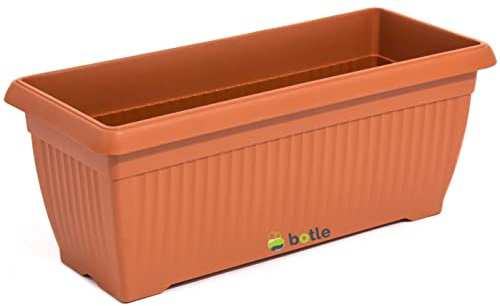 botle Riesiger Balkonkasten Blumenkasten Pflanzkasten Pflanzkübel Blumenkübel 80x33x33 cm Terrakotta