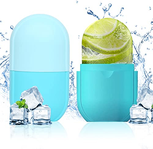 Layhou Rodillo facial, Rodillo de Cara de Hielo, para ojos faciales Molde de rodillo de Ice Roller reutilizable Apretar y reducir los poros Iluminar la piel Tratamiento de hinchazón de los ojos