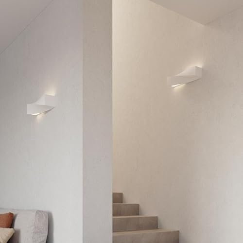 SILAMP Applique Murale Céramique Blanc Rectangle pour Ampoule E27