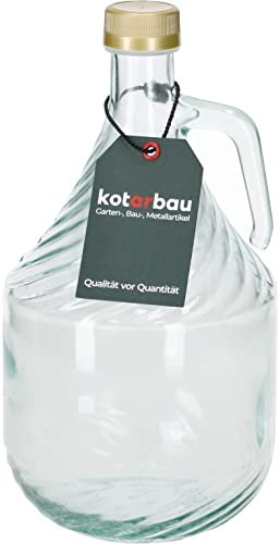 KOTARBAU® Bouteille décorative avec bouchon et anse - Carafe en verre - Capacité : 2 l