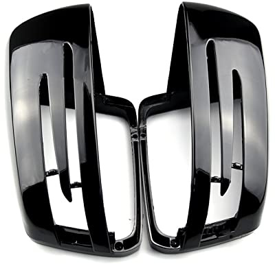 Autospiegelgehäuse 2X Für Mercedes Für Benz A W176 B W246 C W204 E W212 Für Cla W117 Gla X156 Glk X204 Für Cls Klasse W218 Echt Carbon Rückspiegelkappe Spiegelkappen (Farbe : Bright black-A)