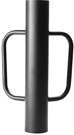 ICokin Black Fence Post Driver，16.5 Inch T Post Driver,12LB Hand Post Pounder with Handle, Heavy Duty Post Hole Diggers