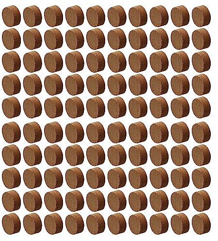 Yibuy 0.37x0.16 Water Key Spit Valve Cork Pads for Trumpet Repair Pack of 100
