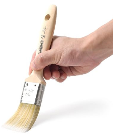 TubeRoo Petit pinceau de 37 mm - Pinceau de peinture de qualité supérieure pour peinture, huile de bois et peinture murale - Pinceau à lasure pour lasure sur bois - Pinceau de peinture professionnel -