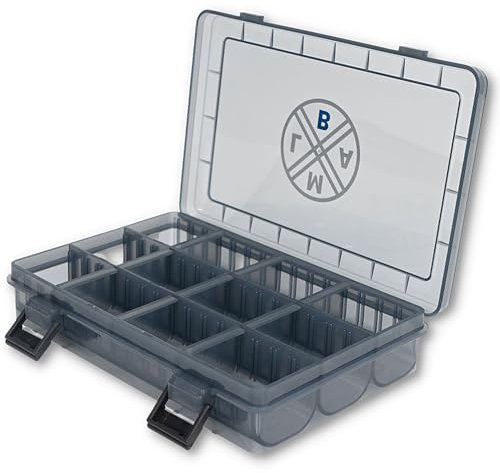 LMAB Angelbox Tackle Box Standard, 3 Größen, Köderbox Angeln, Tacklebox, Angelboxen für Zubehör, Kleinteilebox Angeln, Aufbewahrungsbox Angeln (S - 20,5 x 14 x 4 cm)